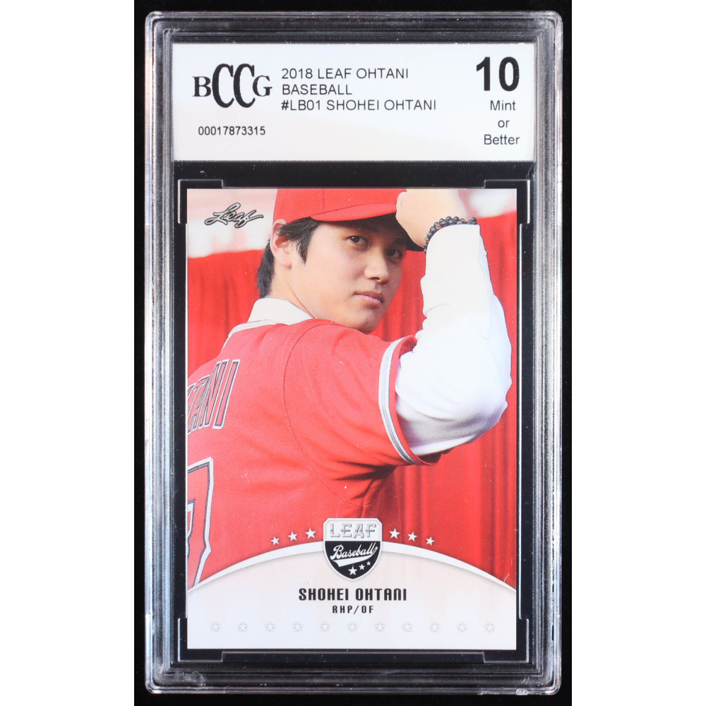Shohei Ohtani 2018 Leaf Ohtani Baseball #LB01 RC (BCCG 10) at PristineAuction.com