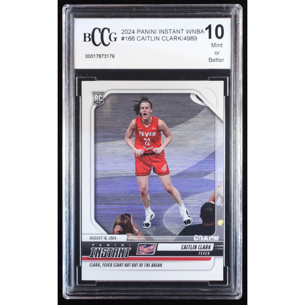 Caitlin Clark 2024 Panini Instant WNBA #166 RC (BCCG 10) at PristineAuction.com