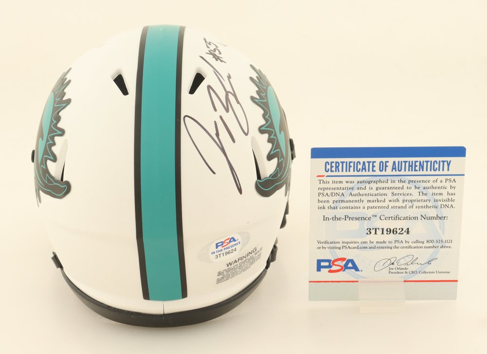 Jerome Baker Signed Dolphins Lunar Eclipse Alternate Speed Mini Helmet (PSA) at PristineAuction.com Jerome Baker Signed Dolphins Lunar Eclipse Alternate Speed Mini Helmet (PSA) at PristineAuction.com