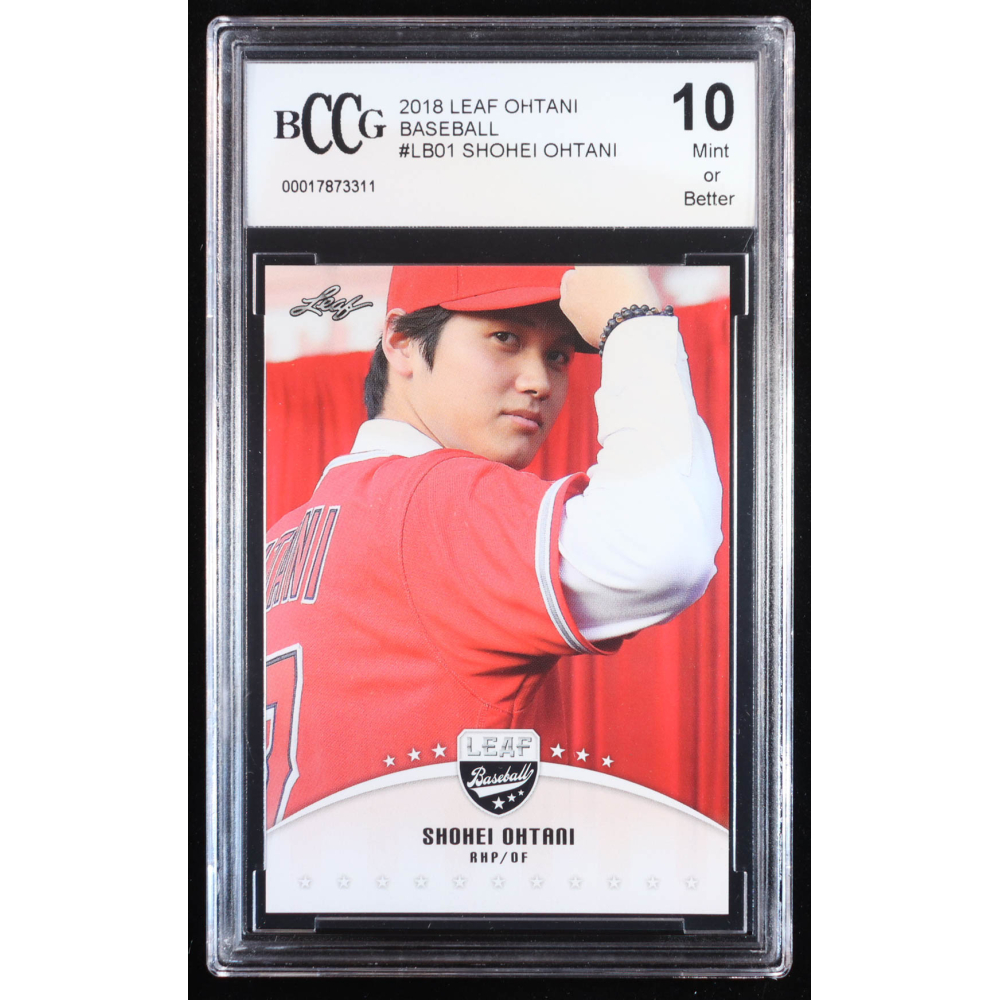 Shohei Ohtani 2018 Leaf Ohtani Baseball #LB01 RC (BCCG 10) at PristineAuction.com