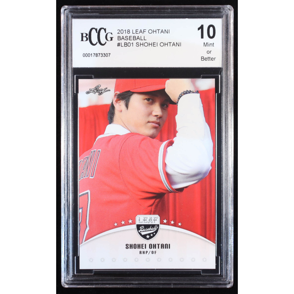 Shohei Ohtani 2018 Leaf Ohtani Baseball #LB01 RC (BCCG 10) at PristineAuction.com