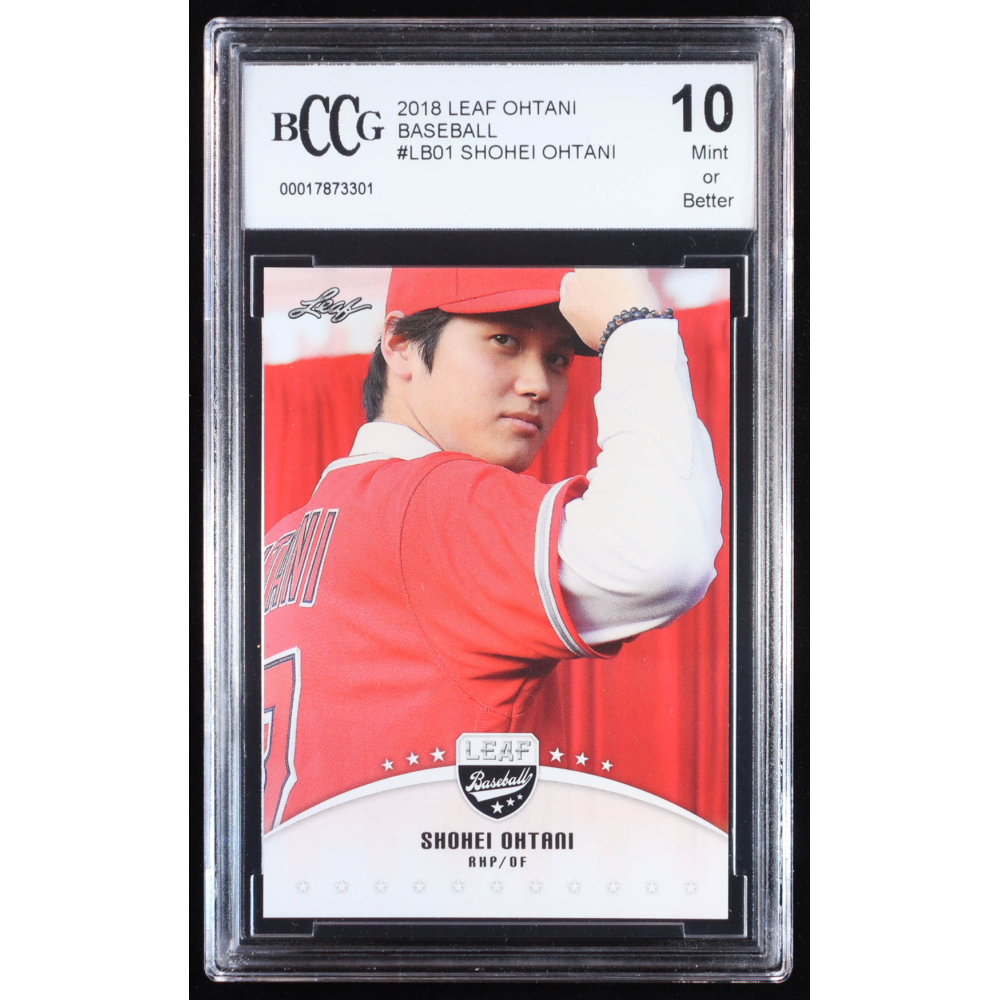 Shohei Ohtani 2018 Leaf Ohtani Baseball #LB01 RC (BCCG 10) at PristineAuction.com