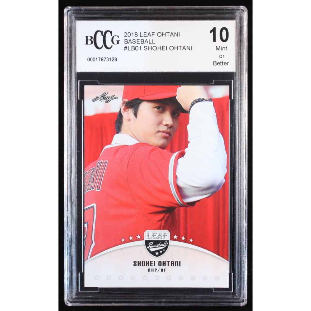 Shohei Ohtani 2018 Leaf Ohtani Baseball #LB01 RC (BCCG 10) at PristineAuction.com