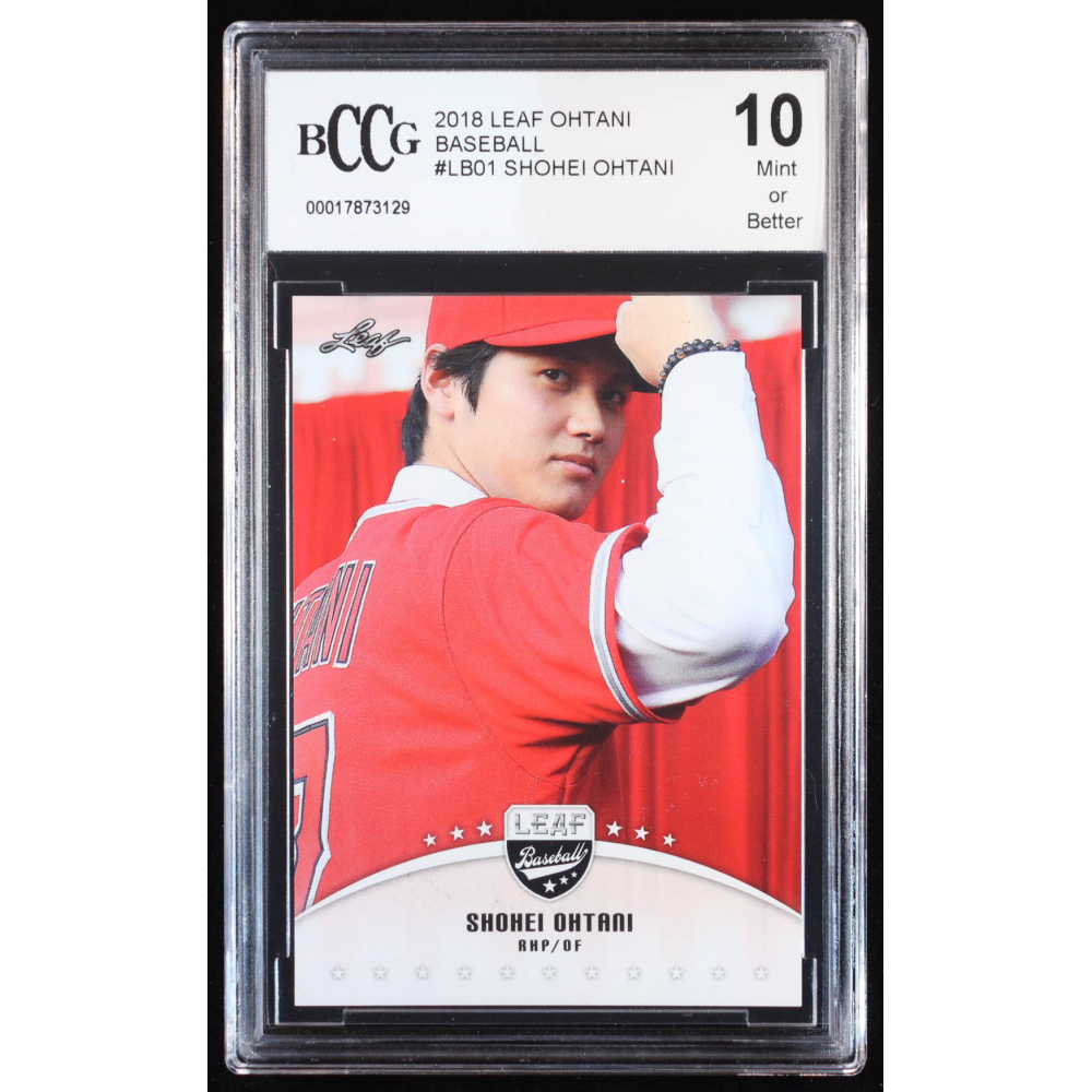 Shohei Ohtani 2018 Leaf Ohtani Baseball #LB01 RC (BCCG 10) at PristineAuction.com