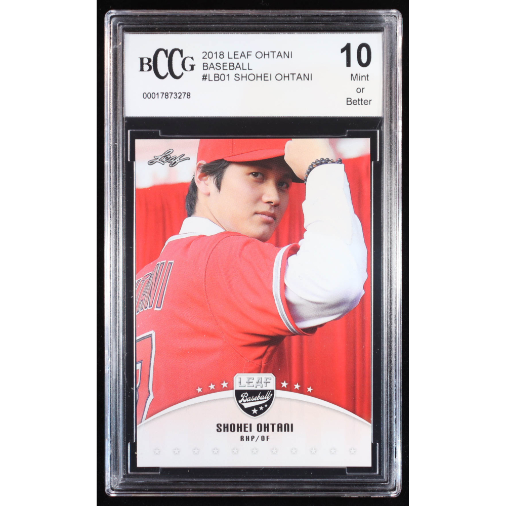 Shohei Ohtani 2018 Leaf Ohtani Baseball #LB01 RC (BCCG 10) at PristineAuction.com
