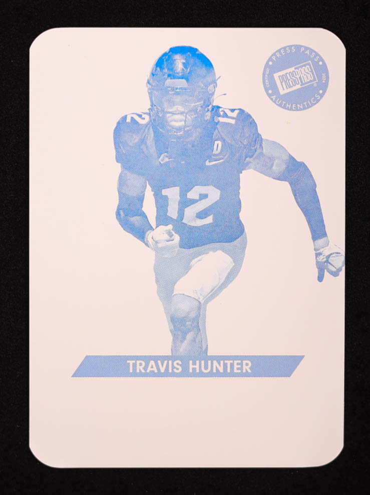 Travis Hunter 2024 Press Pass Premium Whatnot Exclusive Printing Plates Cyan #BATH2 RC #1/1 at PristineAuction.com Travis Hunter 2024 Press Pass Premium Whatnot Exclusive Printing Plates Cyan #BATH2 RC #1/1 at PristineAuction.com