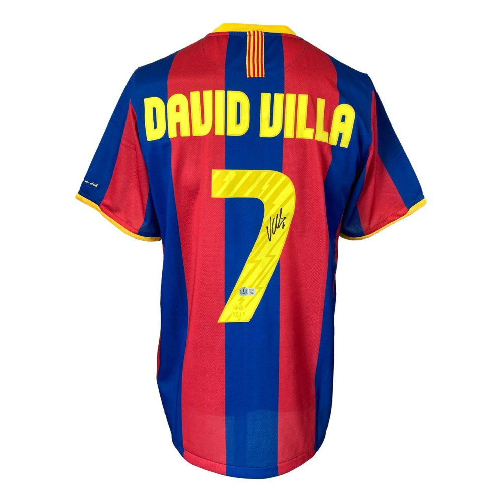 David Villa Signed Barcelona Nike Authentic Jersey (Beckett