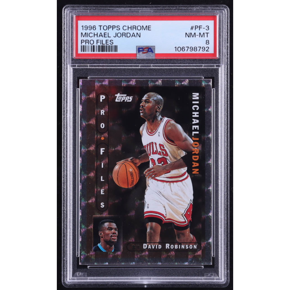 Michael Jordan 1996-97 Topps Chrome Pro Files #PF3 (PSA 8