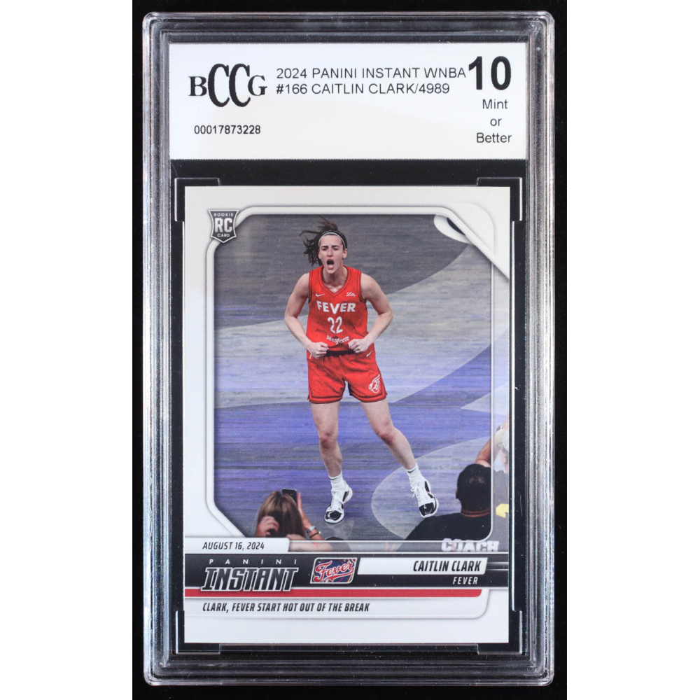 Caitlin Clark 2024 Panini Instant WNBA #166 RC (BCCG 10) at PristineAuction.com