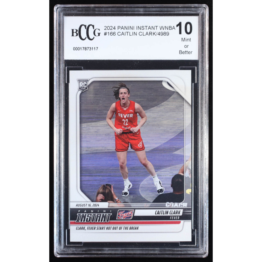 Caitlin Clark 2024 Panini Instant WNBA #166 RC (BCCG 10) at PristineAuction.com