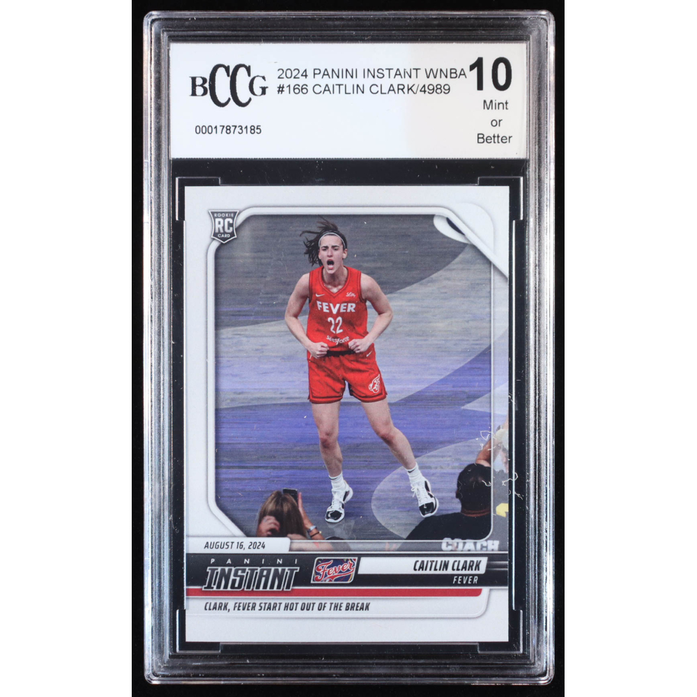 Caitlin Clark 2024 Panini Instant WNBA #166 RC (BCCG 10) at PristineAuction.com
