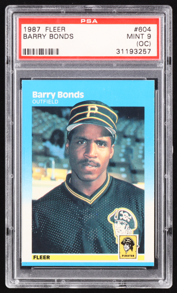Barry Bonds 1987 Fleer #604 RC (PSA 9) at PristineAuction.com Barry Bonds 1987 Fleer #604 RC (PSA 9) at PristineAuction.com