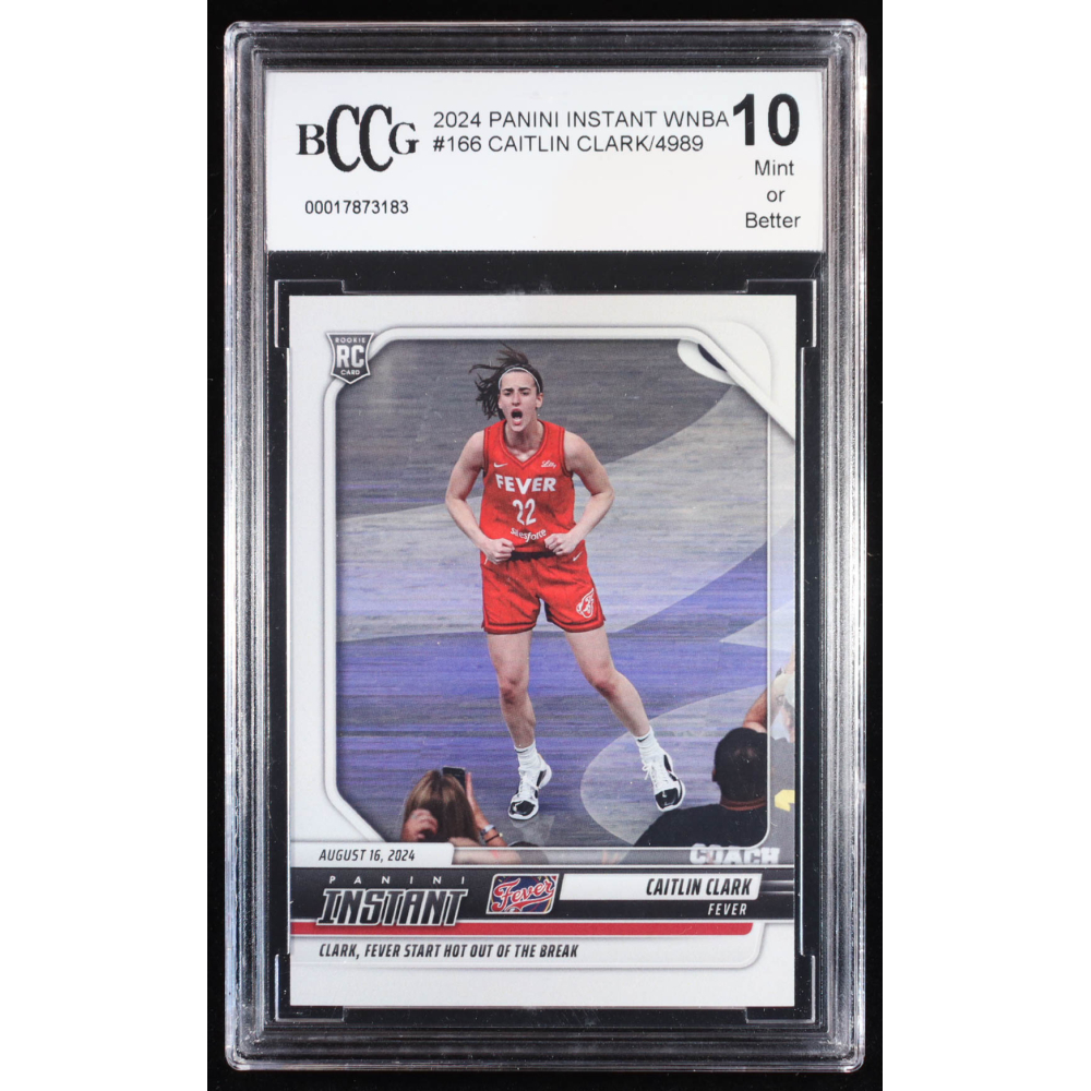 Caitlin Clark 2024 Panini Instant WNBA #166 RC (BCCG 10) at PristineAuction.com