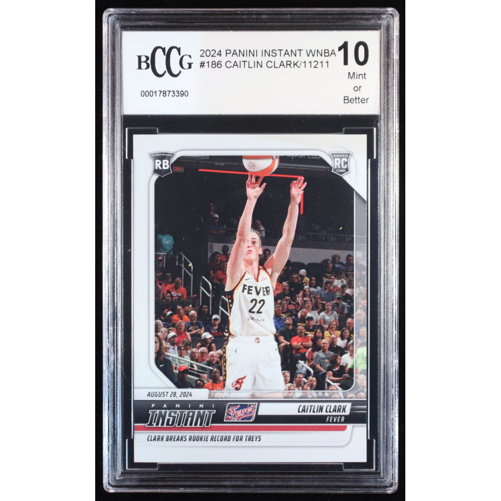 Caitlin Clark 2024 Panini Instant WNBA #186 RC (BCCG 10) at PristineAuction.com