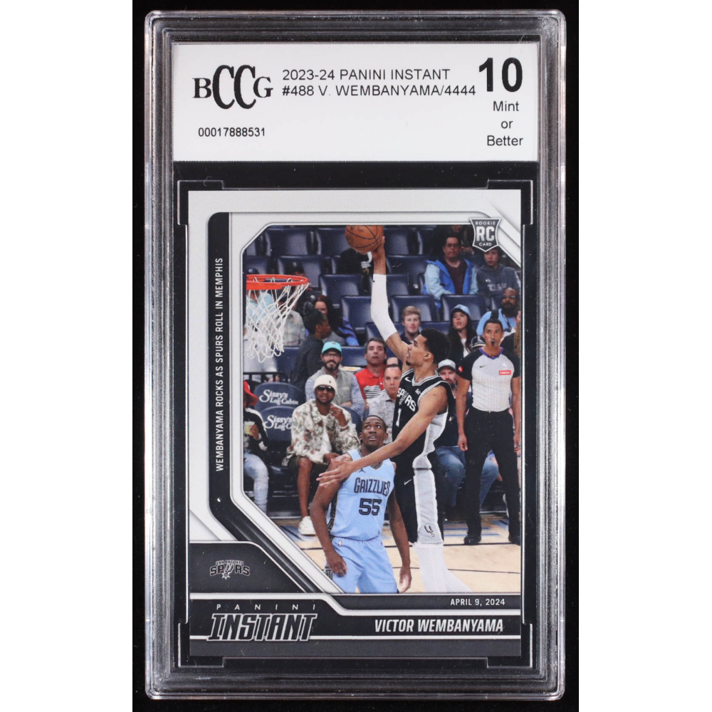 Victor Wembanyama 2023-24 Panini Instant #488 RC (BCCG 10) at PristineAuction.com