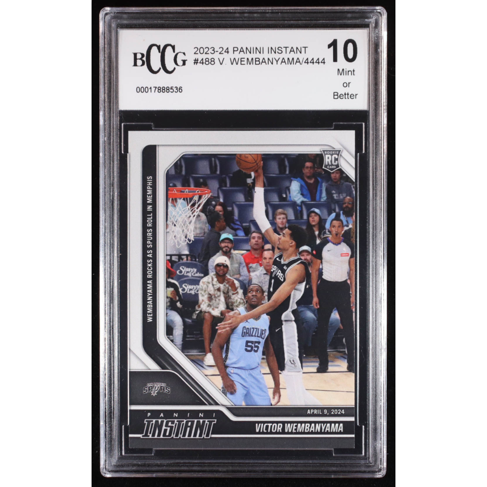 Victor Wembanyama 2023-24 Panini Instant #488 RC (BCCG 10) at PristineAuction.com