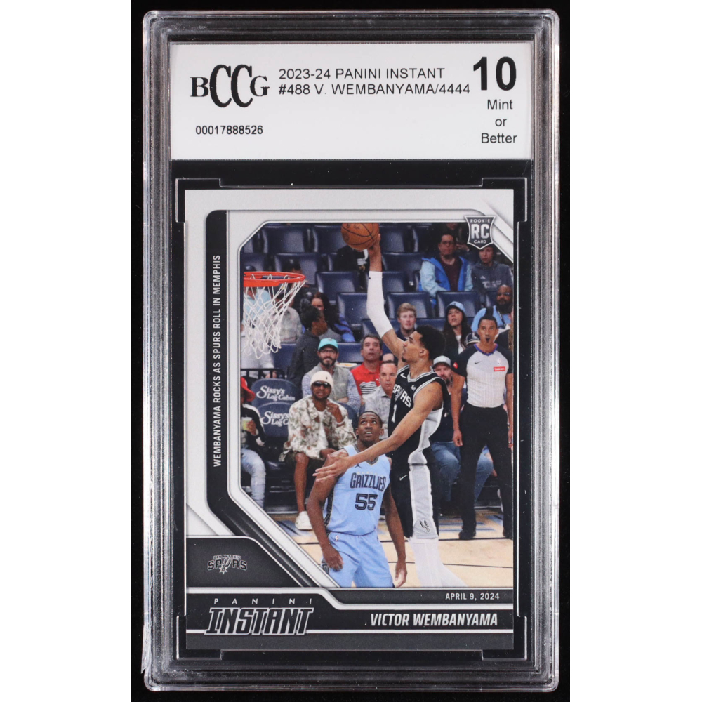 Victor Wembanyama 2023-24 Panini Instant #488 RC (BCCG 10) at PristineAuction.com