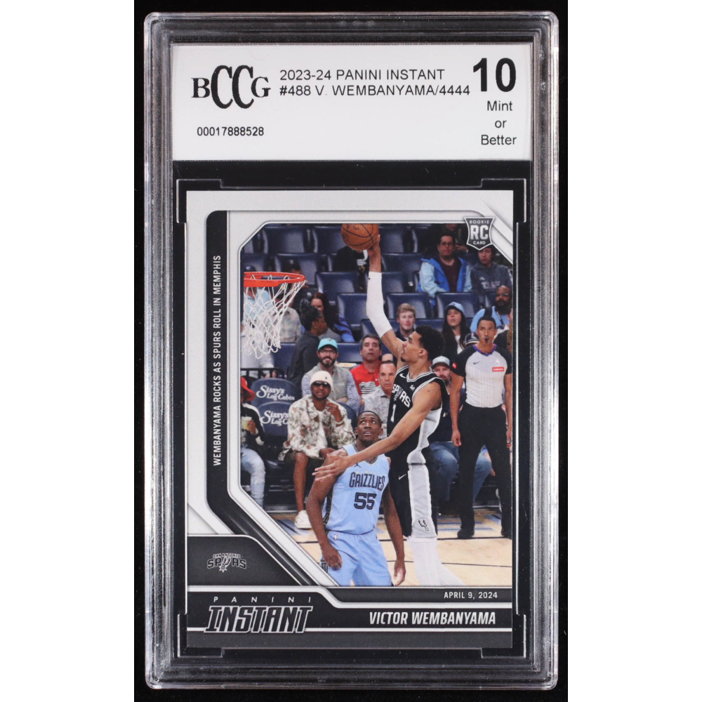 Victor Wembanyama 2023-24 Panini Instant #488 RC (BCCG 10) at PristineAuction.com