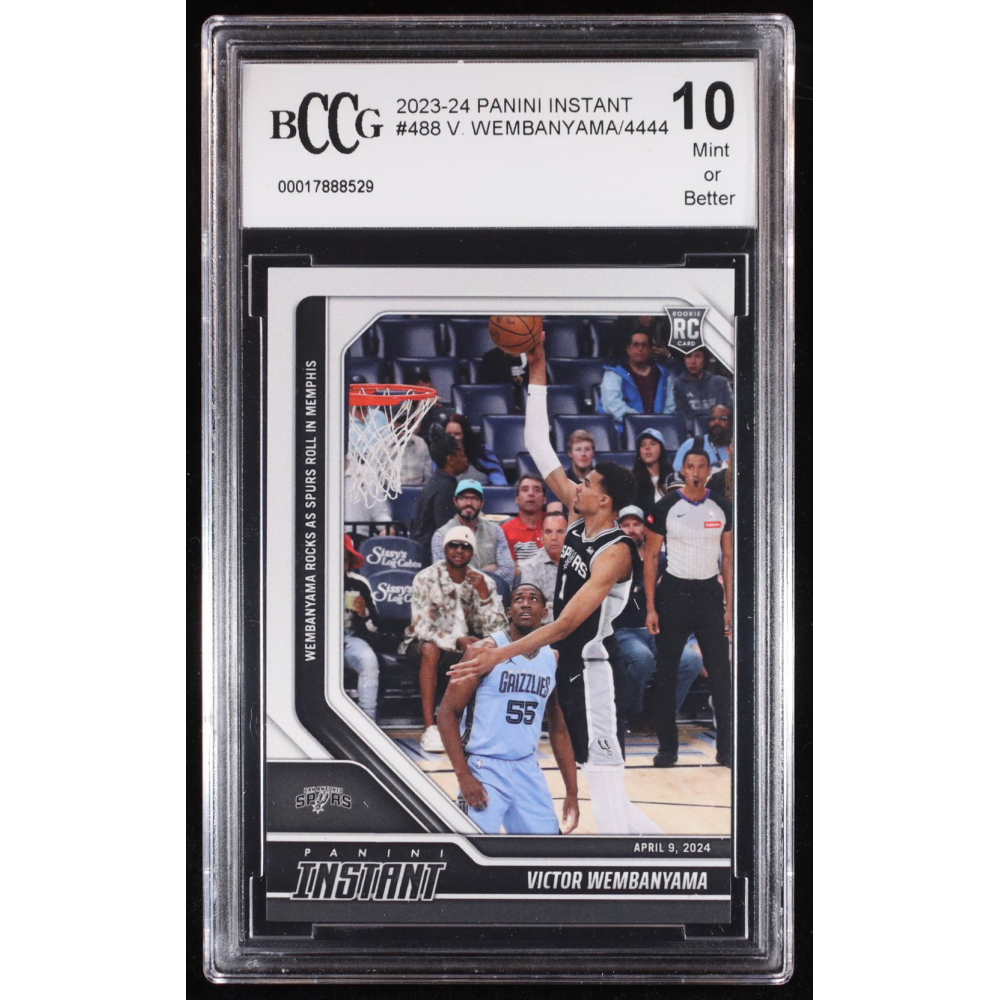 Victor Wembanyama 2023-24 Panini Instant #488 RC (BCCG 10) at PristineAuction.com
