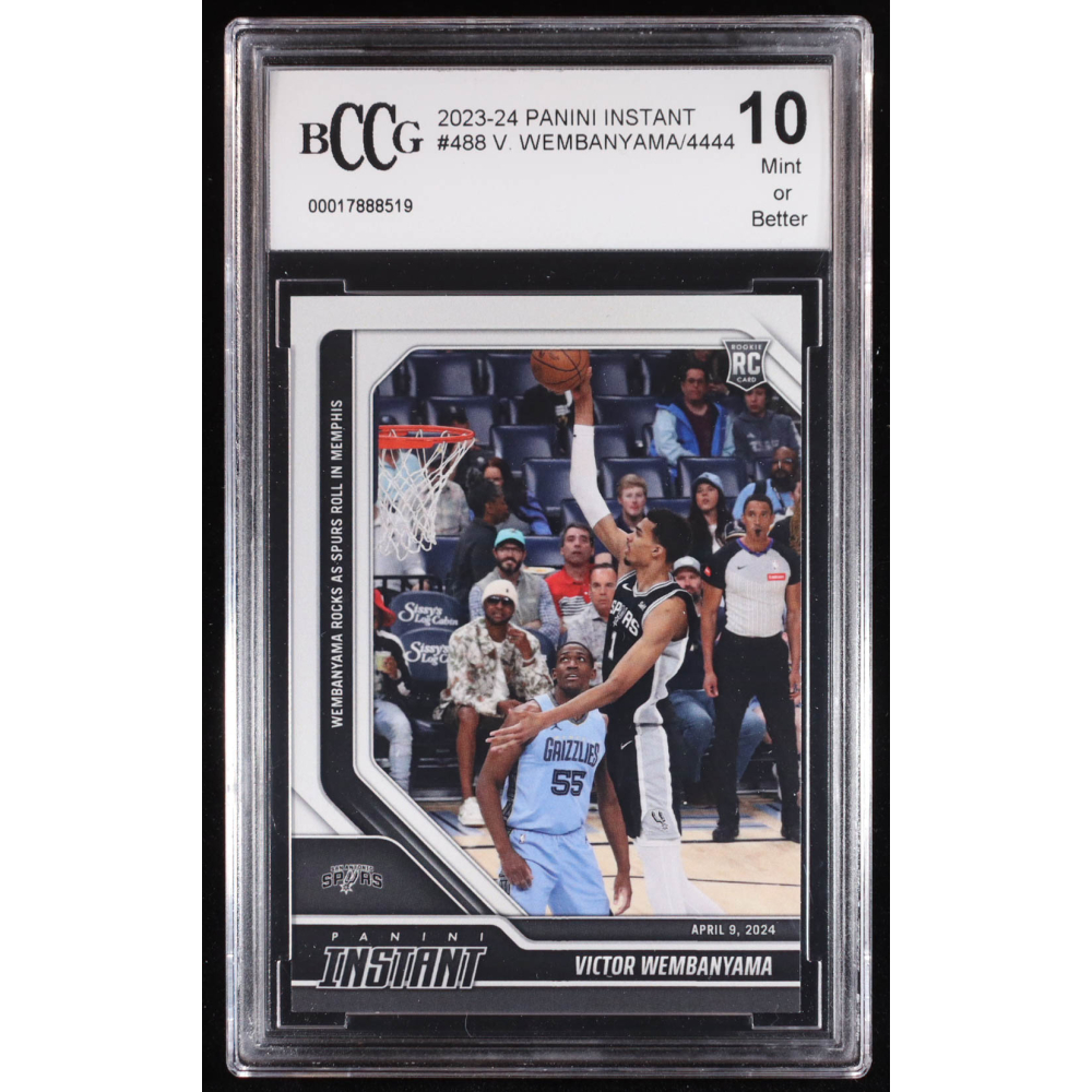 Victor Wembanyama 2023-24 Panini Instant #488 RC (BCCG 10) at PristineAuction.com