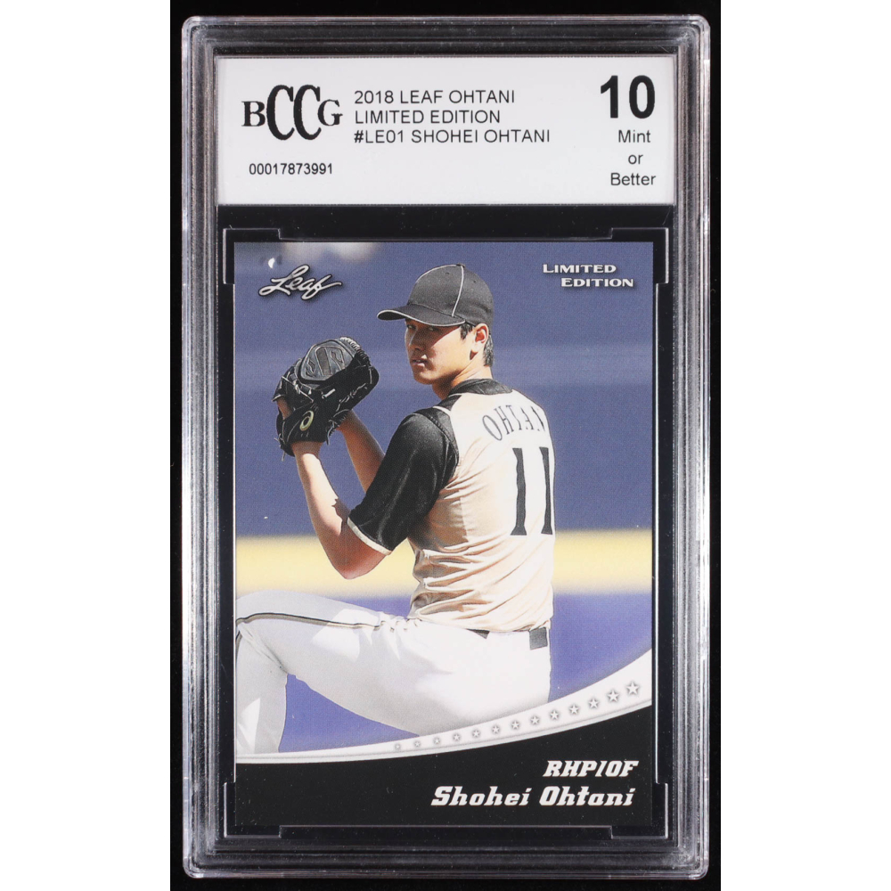 Shohei Ohtani 2018 Leaf Ohtani Limited Edition #LE01 RC (BCCG 10) at PristineAuction.com