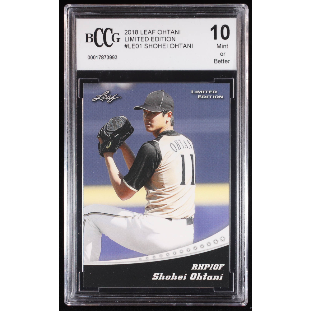 Shohei Ohtani 2018 Leaf Ohtani Limited Edition #LE01 RC (BCCG 10) at PristineAuction.com