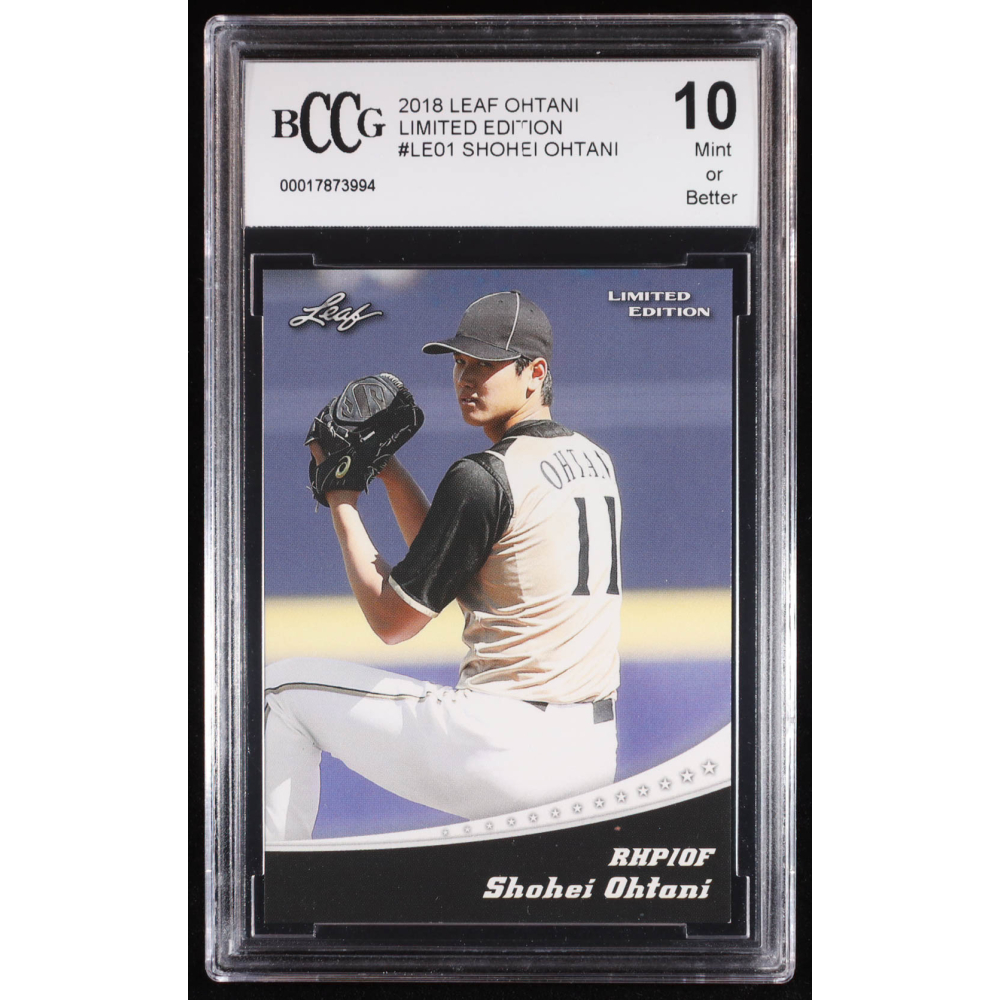 Shohei Ohtani 2018 Leaf Ohtani Limited Edition #LE01 RC (BCCG 10) at PristineAuction.com