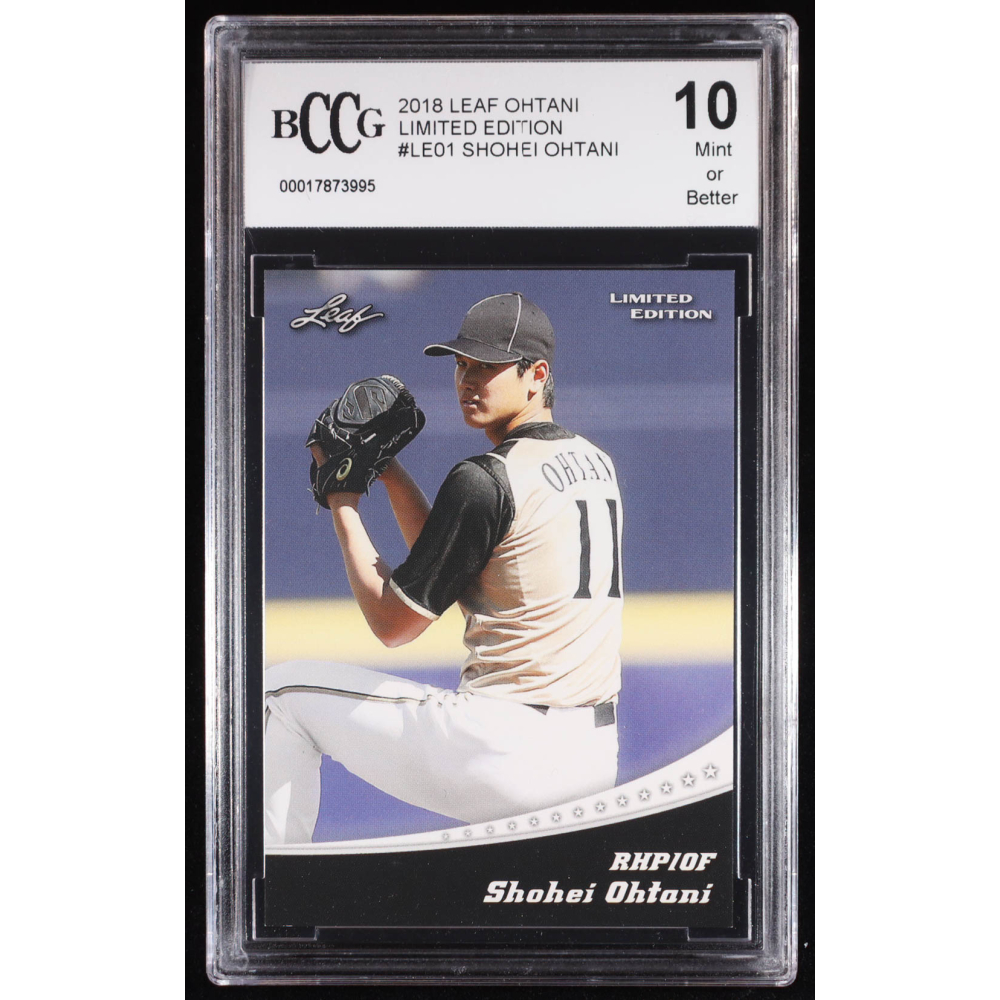 Shohei Ohtani 2018 Leaf Ohtani Limited Edition #LE01 RC (BCCG 10) at PristineAuction.com