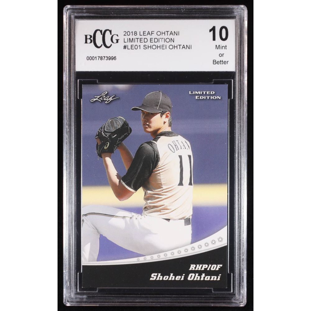 Shohei Ohtani 2018 Leaf Ohtani Limited Edition #LE01 RC (BCCG 10) at PristineAuction.com
