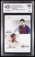 Lionel Messi / Cristiano Ronaldo 2022 Leaf Special Release Exclusive Legends #LMCR (BCCG 10) at PristineAuction.com