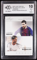 Lionel Messi / Cristiano Ronaldo 2022 Leaf Special Release Exclusive Legends #LMCR (BCCG 10) at PristineAuction.com