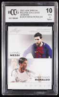 Lionel Messi / Cristiano Ronaldo 2022 Leaf Special Release Exclusive Legends #LMCR (BCCG 10) at PristineAuction.com