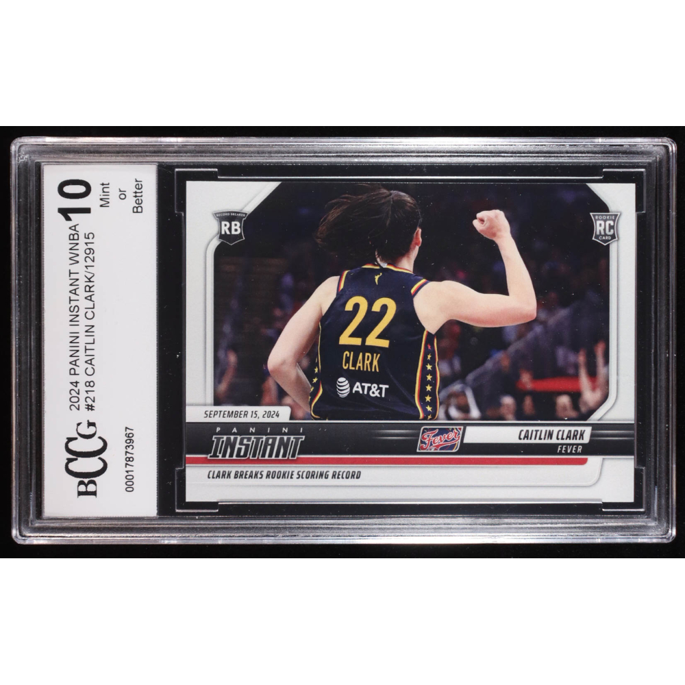 Caitlin Clark 2024 Panini Instant WNBA #218 RC (BCCG 10) at PristineAuction.com