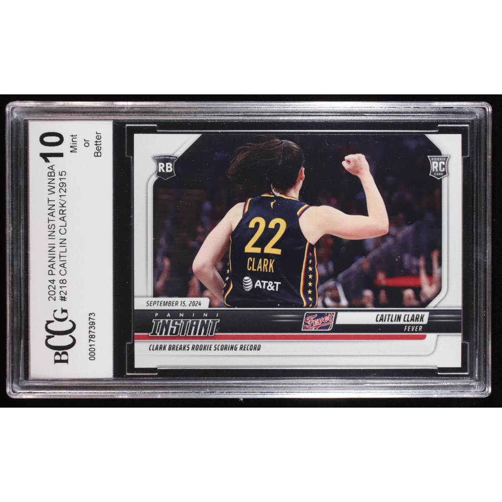 Caitlin Clark 2024 Panini Instant WNBA #218 RC (BCCG 10) at PristineAuction.com