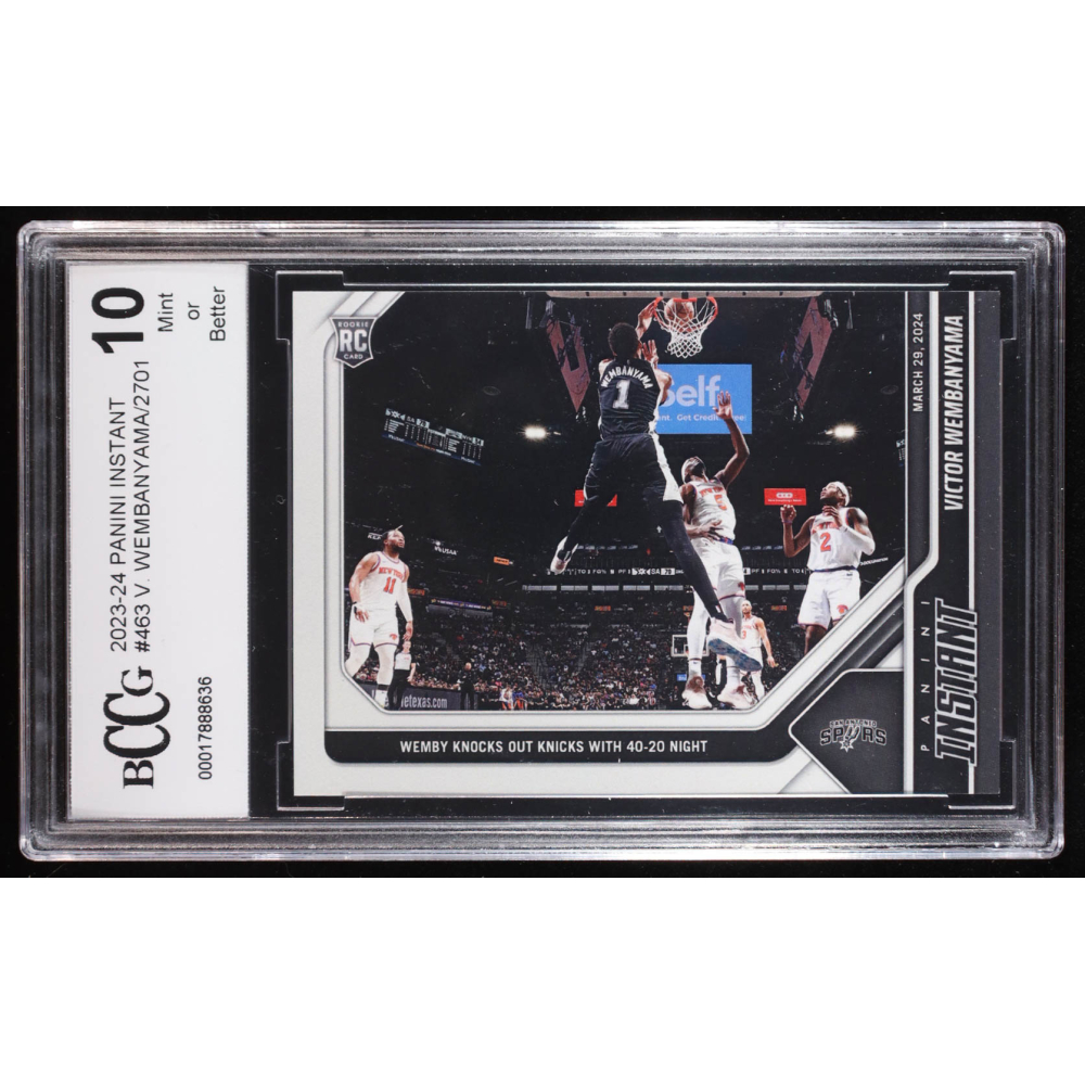 Victor Wembanyama 2023-24 Panini Instant #463 RC (BCCG 10) at PristineAuction.com