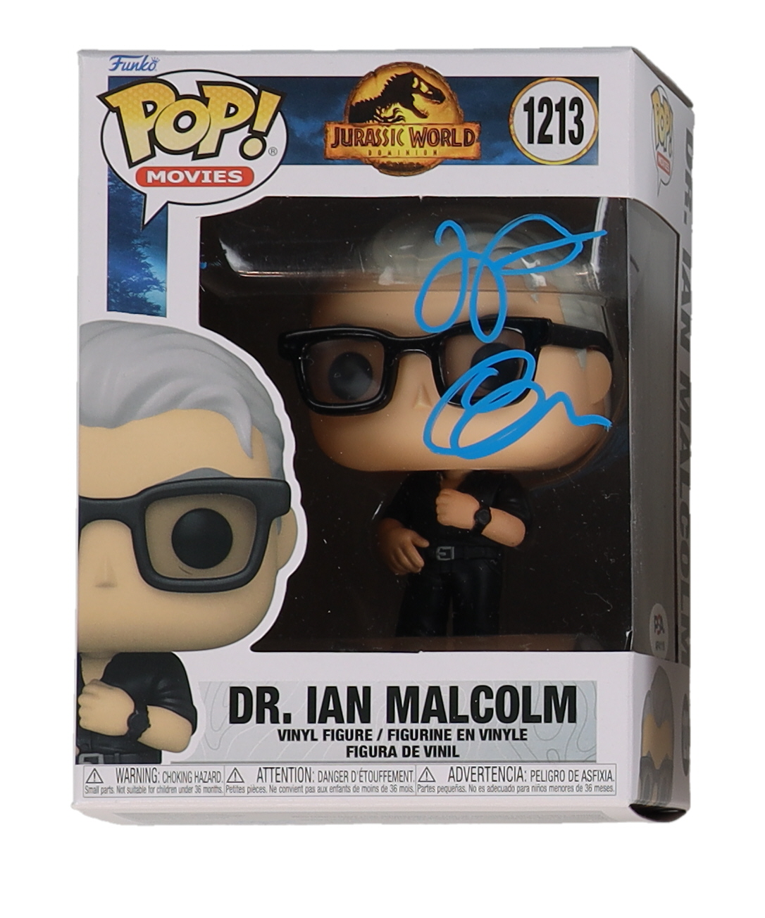 Jeff Goldblum Signed "Jurassic World Dominion" #1213 Dr. Ian Malcom Funko Pop! Vinyl Figure (PSA) at PristineAuction.com Jeff Goldblum Signed "Jurassic World Dominion" #1213 Dr. Ian Malcom Funko Pop! Vinyl Figure (PSA) at PristineAuction.com