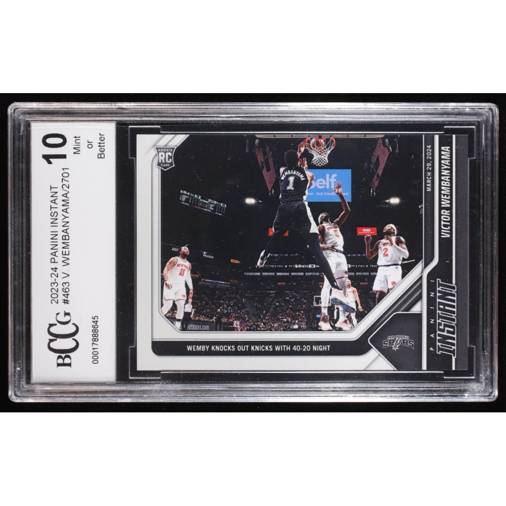 Victor Wembanyama 2023-24 Panini Instant #463 RC (BCCG 10) at PristineAuction.com