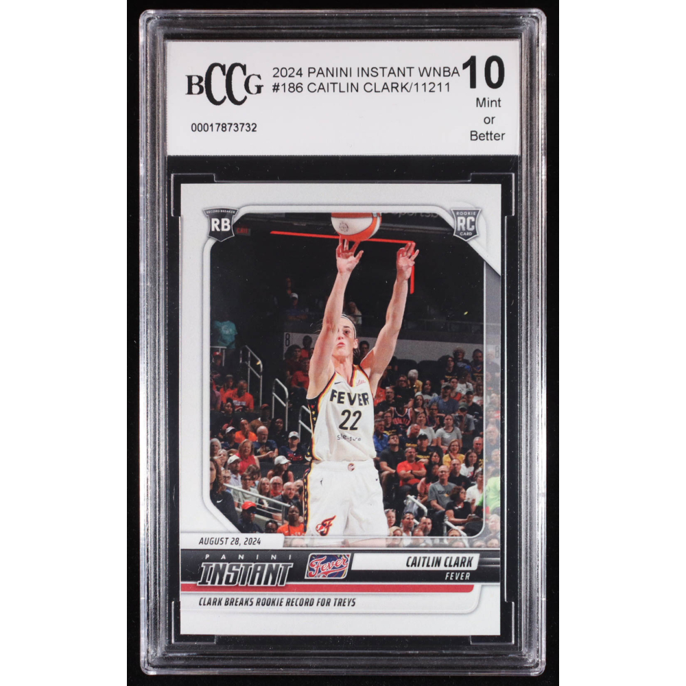 Caitlin Clark 2024 Panini Instant WNBA #186 RC (BCCG 10) at PristineAuction.com
