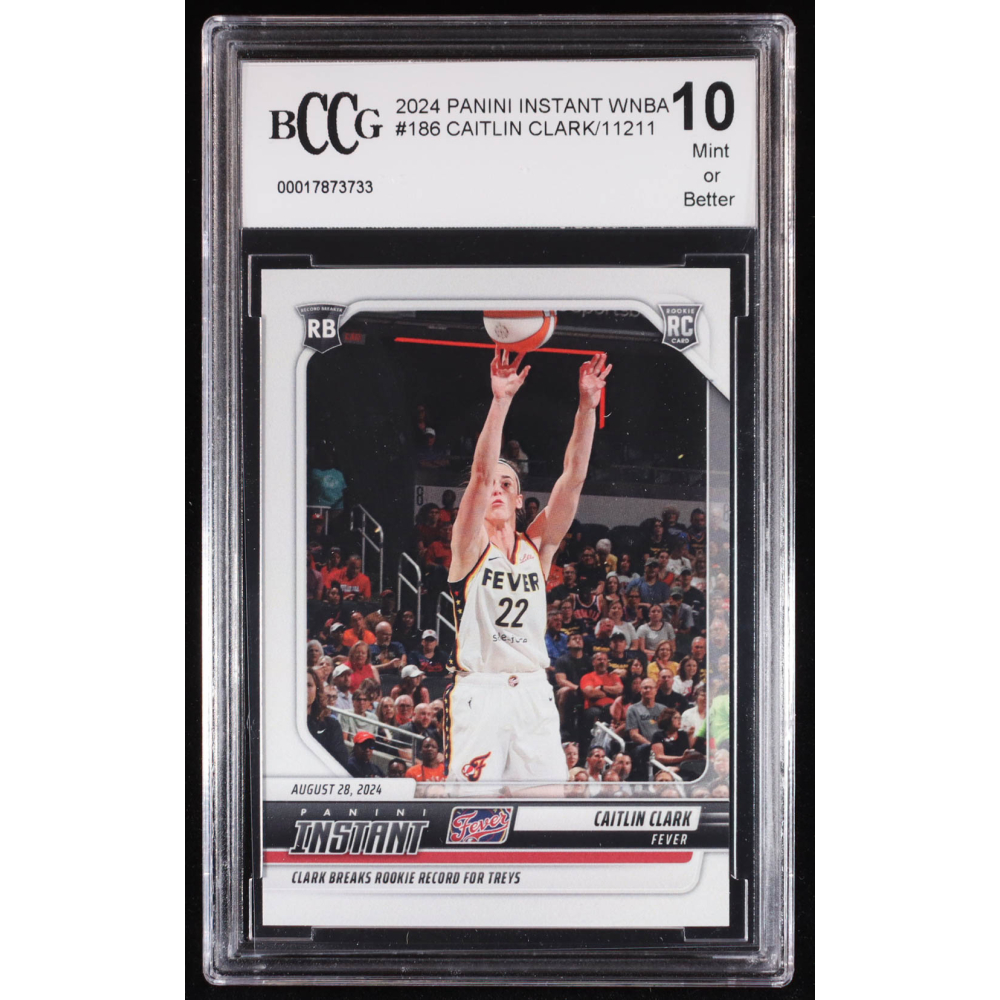 Caitlin Clark 2024 Panini Instant WNBA #186 RC (BCCG 10) at PristineAuction.com