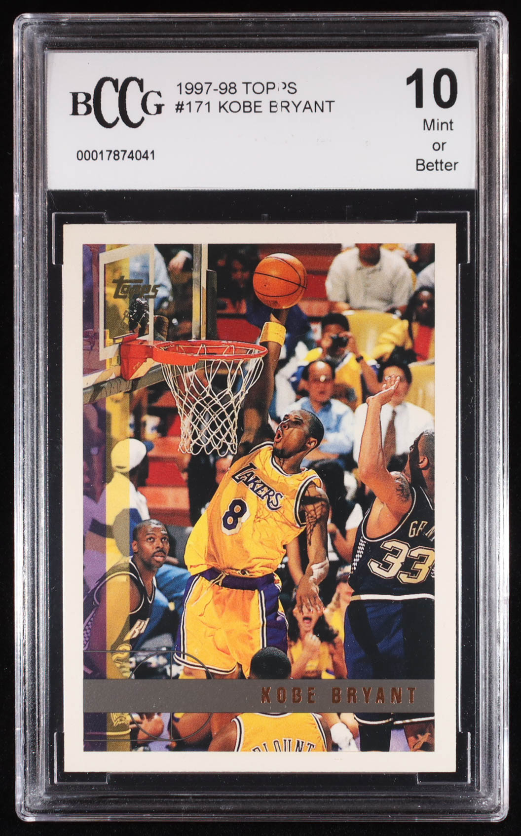 Kobe Bryant 1997-98 Topps #171 (BCCG 10) at PristineAuction.com Kobe Bryant 1997-98 Topps #171 (BCCG 10) at PristineAuction.com