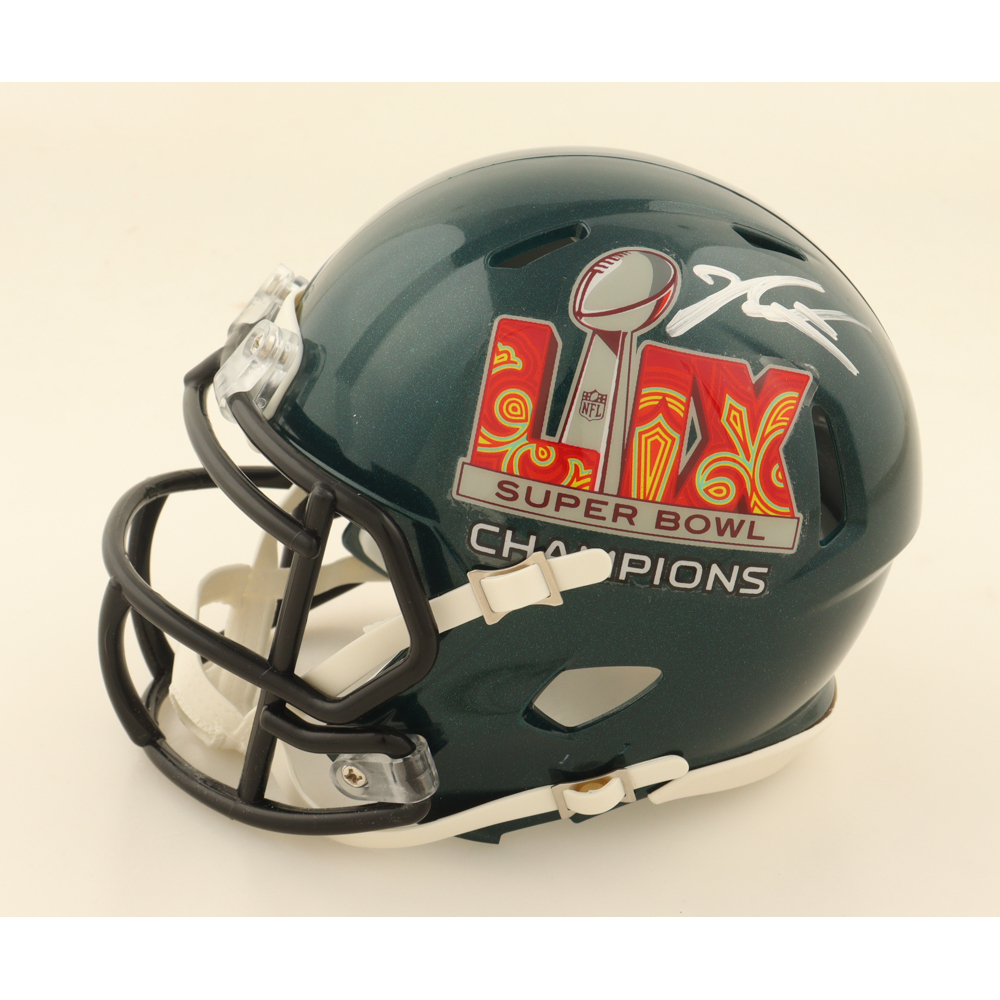 Jalen Carter Signed Eagles Super Bowl LIX Logo Speed Mini Helmet ...