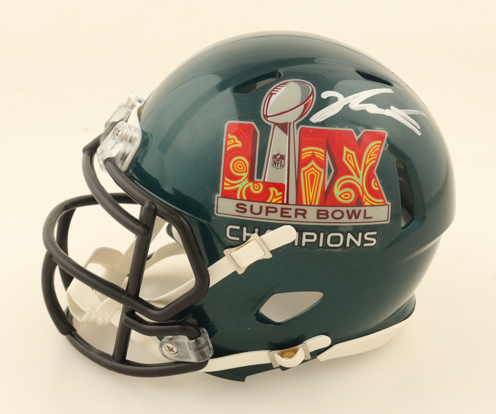 Jalen Carter Signed Eagles Super Bowl LIX Logo Speed Mini Helmet (Beckett) at PristineAuction.com Jalen Carter Signed Eagles Super Bowl LIX Logo Speed Mini Helmet (Beckett) at PristineAuction.com