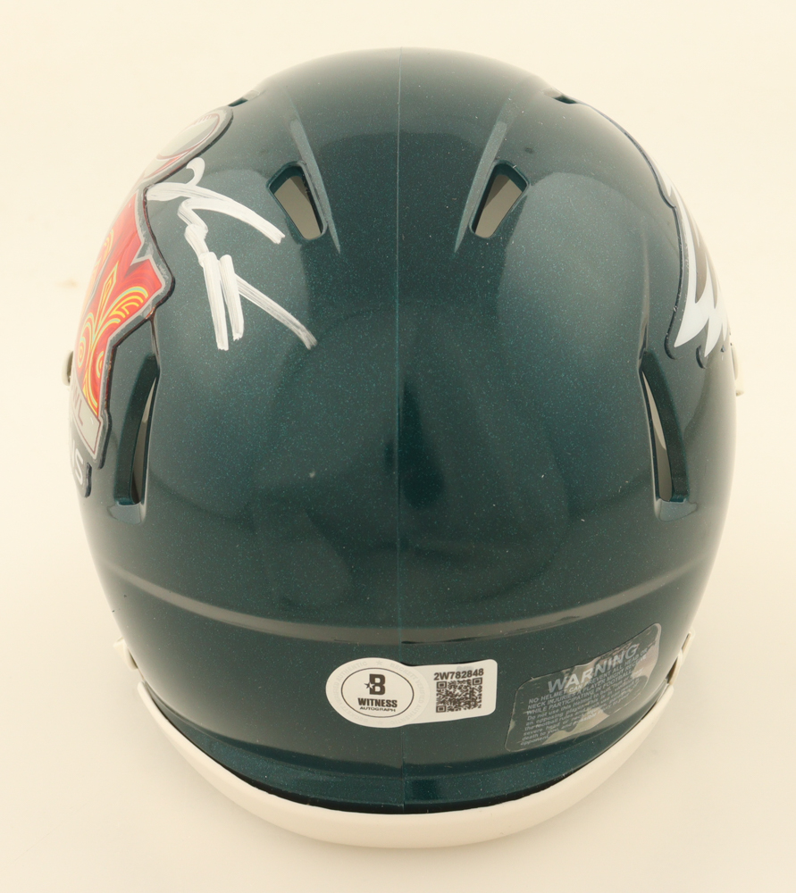 Jalen Carter Signed Eagles Super Bowl LIX Logo Speed Mini Helmet (Beckett) at PristineAuction.com Jalen Carter Signed Eagles Super Bowl LIX Logo Speed Mini Helmet (Beckett) at PristineAuction.com