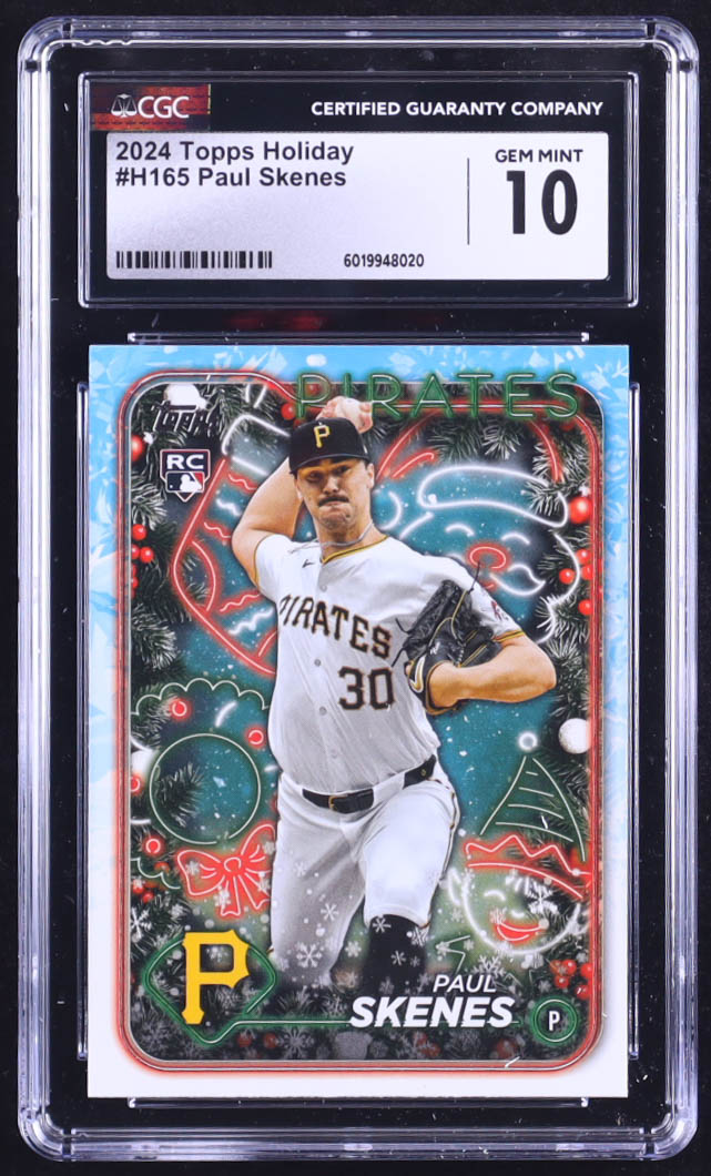 Paul Skenes 2024 Topps Holiday #H165 RC (CGC 10) at PristineAuction.com Paul Skenes 2024 Topps Holiday #H165 RC (CGC 10) at PristineAuction.com