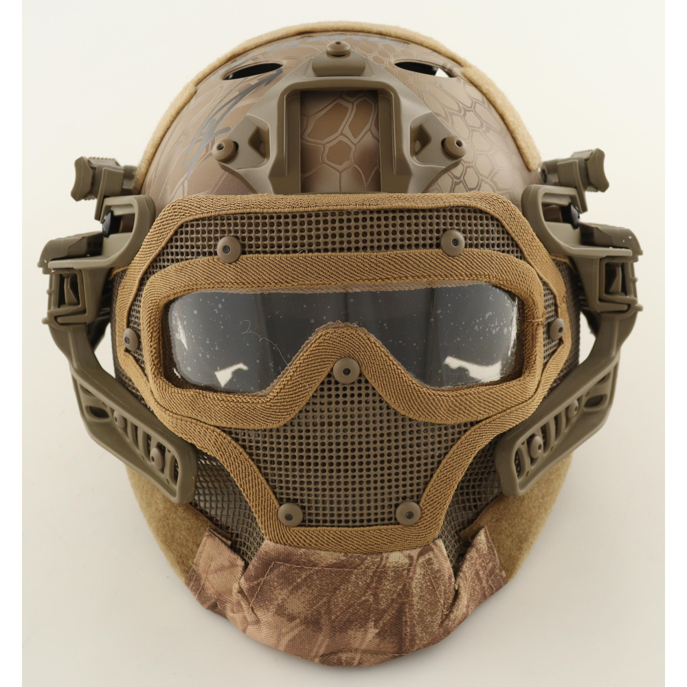 Robert O’Neill Signed Navy SEAL Desert Python Tactical Helmet Inscribed “The Operator” (PSA) at PristineAuction.com