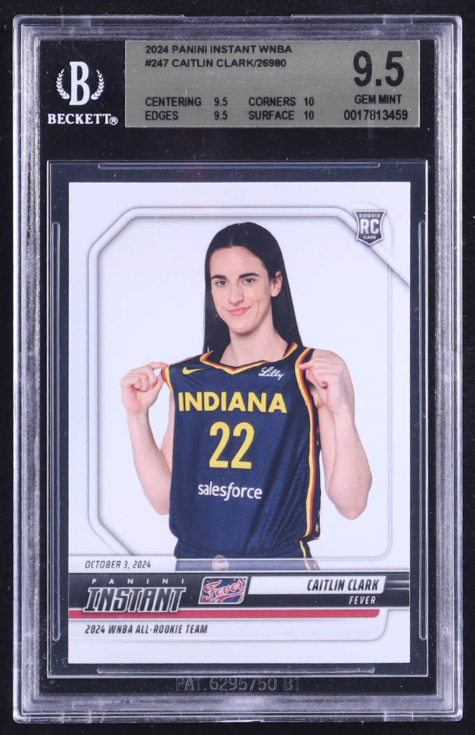 Caitlin Clark 2024 Panini Instant WNBA #247 RC (BGS 9.5) at PristineAuction.com Caitlin Clark 2024 Panini Instant WNBA #247 RC (BGS 9.5) at PristineAuction.com