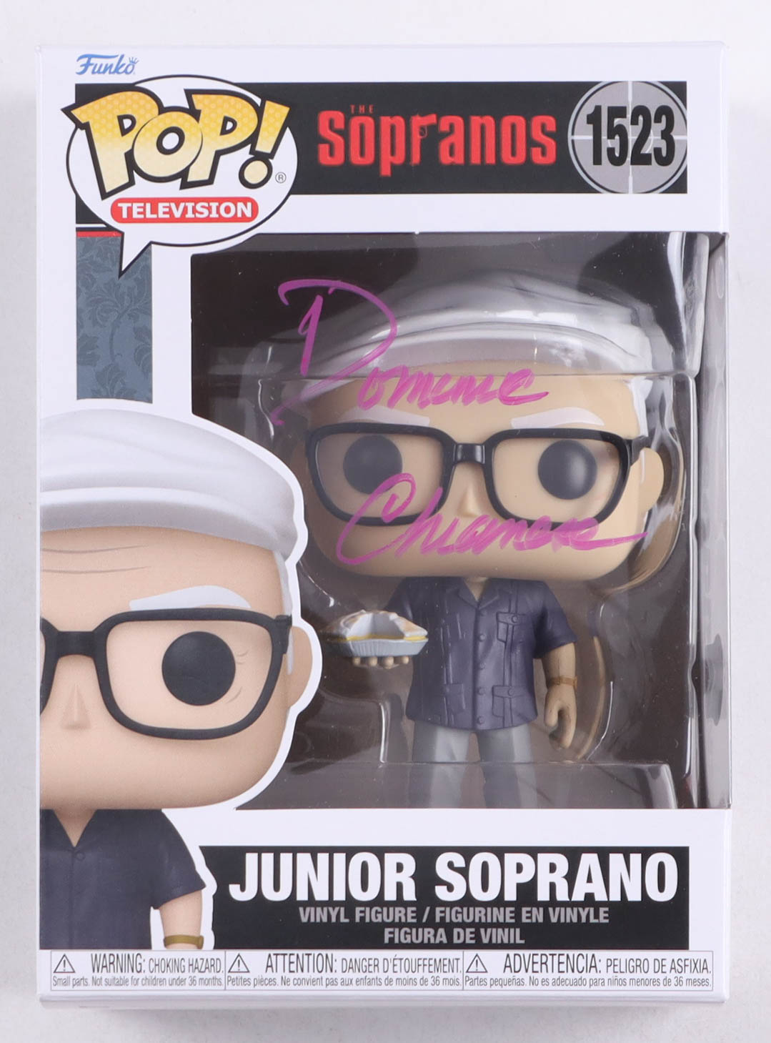 Dominic Chianese Signed "The Sopranos" #1523 Junior Soprano Funko Pop! Vinyl Figure (Beckett) at PristineAuction.com Dominic Chianese Signed "The Sopranos" #1523 Junior Soprano Funko Pop! Vinyl Figure (Beckett) at PristineAuction.com