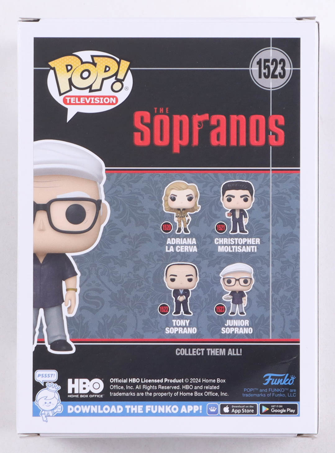 Dominic Chianese Signed "The Sopranos" #1523 Junior Soprano Funko Pop! Vinyl Figure (Beckett) at PristineAuction.com Dominic Chianese Signed "The Sopranos" #1523 Junior Soprano Funko Pop! Vinyl Figure (Beckett) at PristineAuction.com