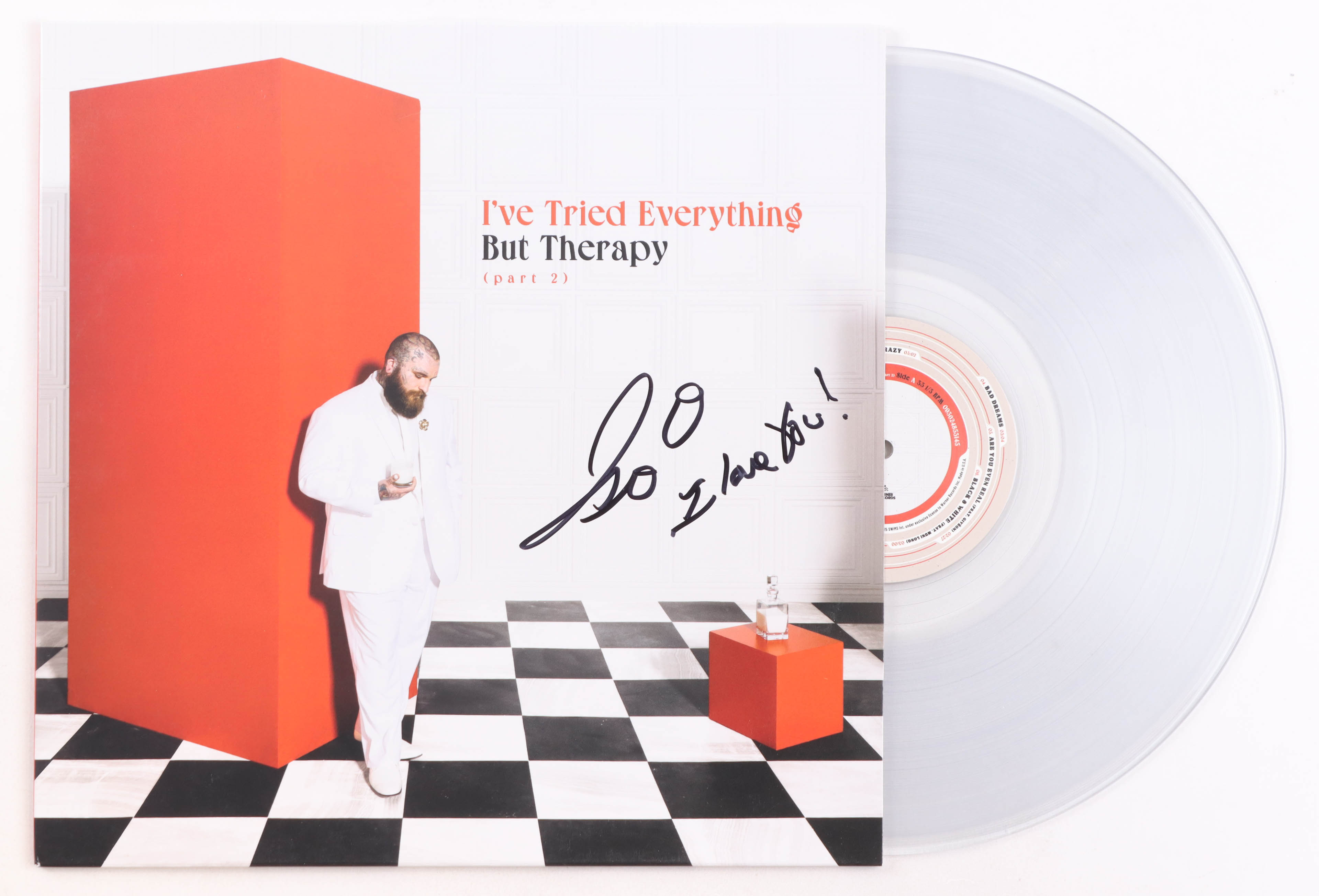 Teddy Swims Signed "I've Tried Everything But Therapy (Part 2)" Vinyl Record Album Inscribed "I Love You!" (JSA) at PristineAuction.com Teddy Swims Signed "I've Tried Everything But Therapy (Part 2)" Vinyl Record Album Inscribed "I Love You!" (JSA) at PristineAuction.com