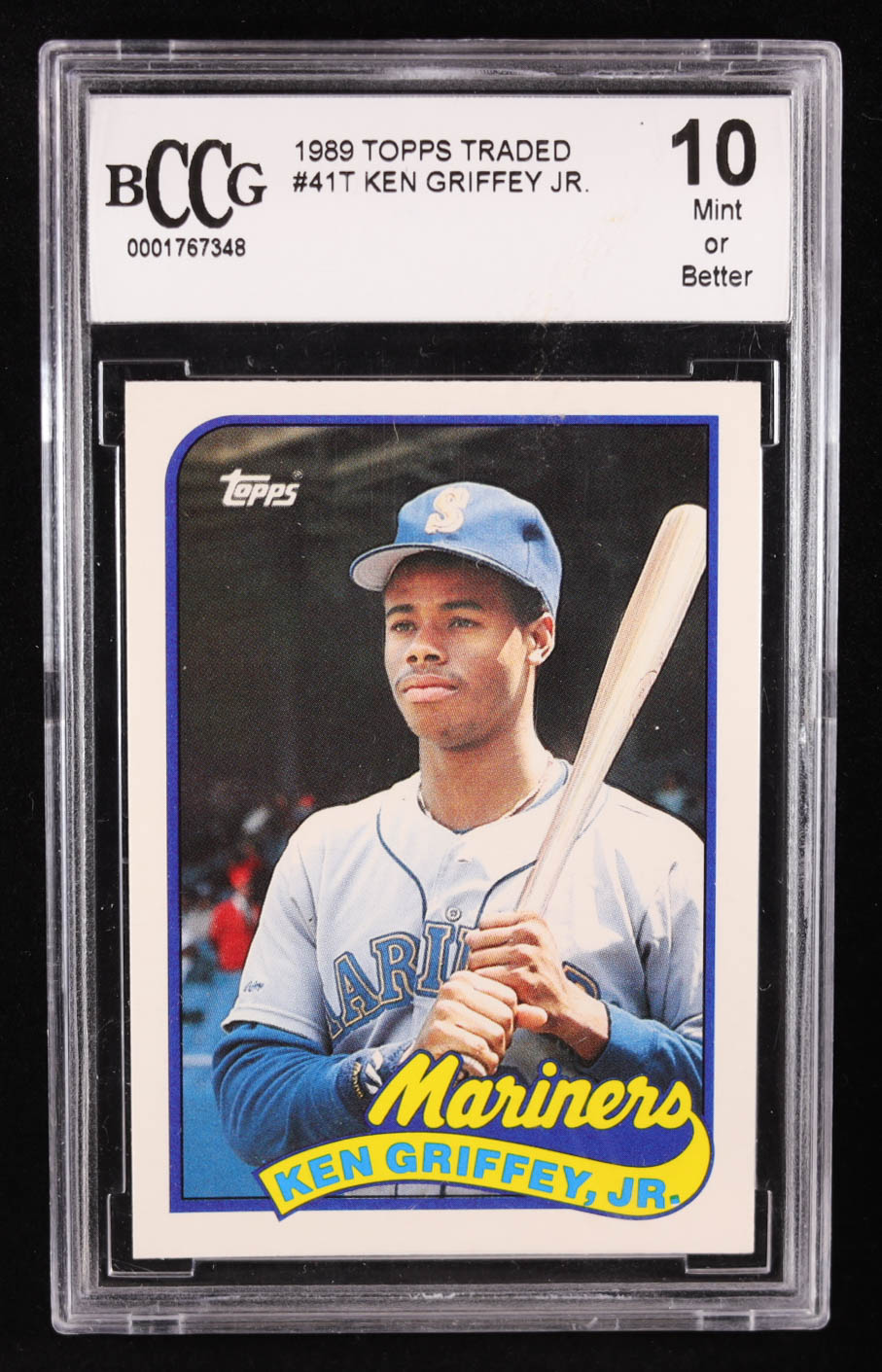 Ken Griffey Jr. 1989 Topps Traded #41T RC (BCCG 10) at PristineAuction.com Ken Griffey Jr. 1989 Topps Traded #41T RC (BCCG 10) at PristineAuction.com